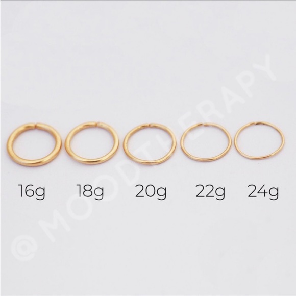 (20G-14G)925 Sterling Silver Barbed Wire Nose Ring Septum Hoop Cartilage Earring - Picture 7 of 10